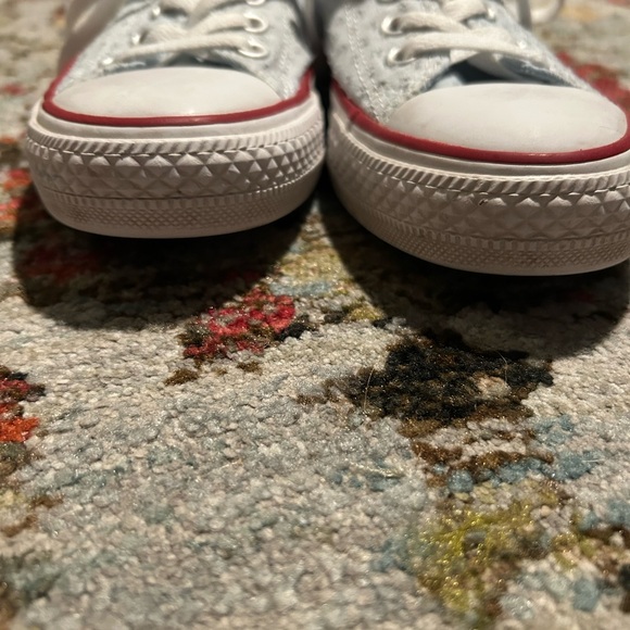 Converse all star Blue Eyelet feminine Womens Size 6 sneaker tennis shoes casual - Picture 2 of 7